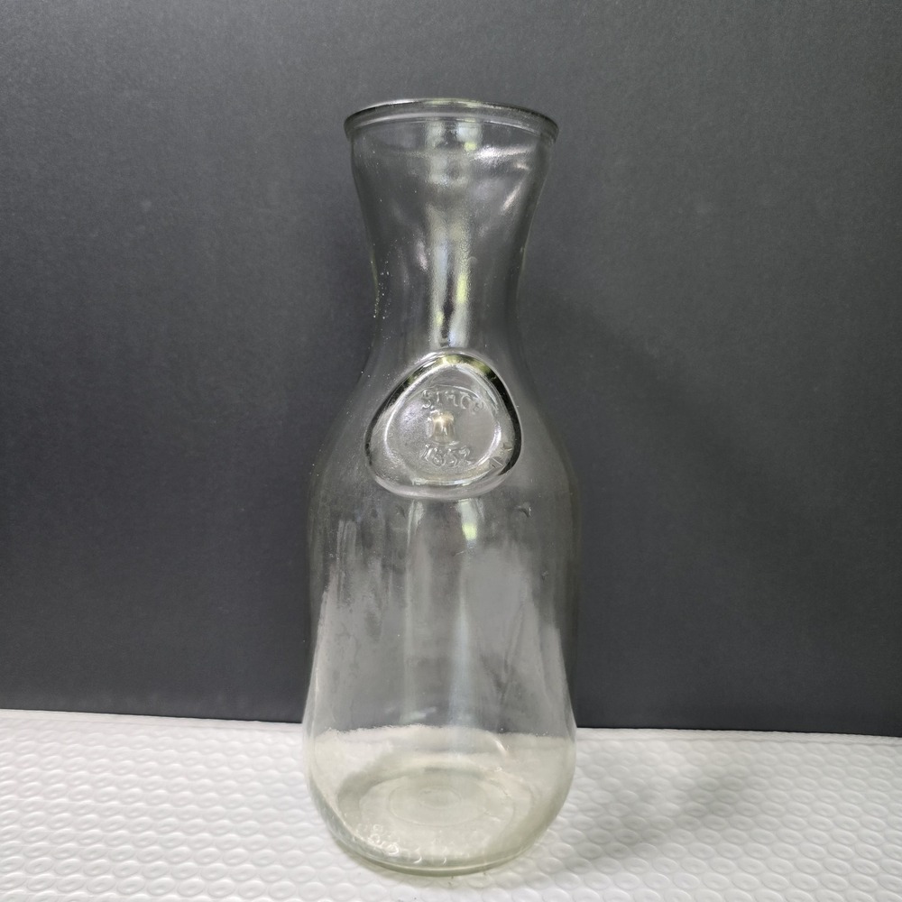 Vtg Paul Masson Clear Glass Wine Carafe Decanter "Since 1852" Farmhouse